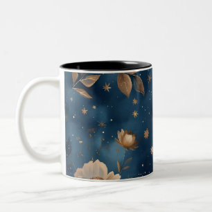 Tasse 2 Couleurs Stars Et Fleurs Motifs Floraux Design
