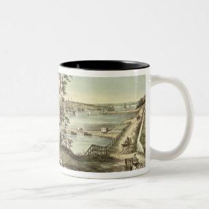 Tasse 2 Couleurs Staten Island et les étroits du fort Hamilton