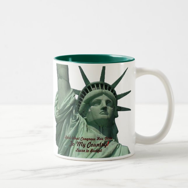 Tasse 2 Couleurs Statue de pleurer de liberté (Droit)