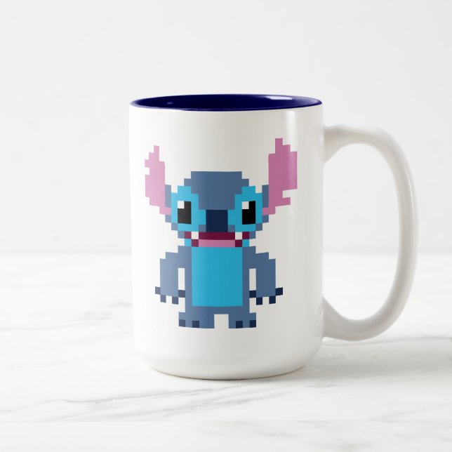 Tasse 2 Couleurs Stitch à 8 bits (Droit)