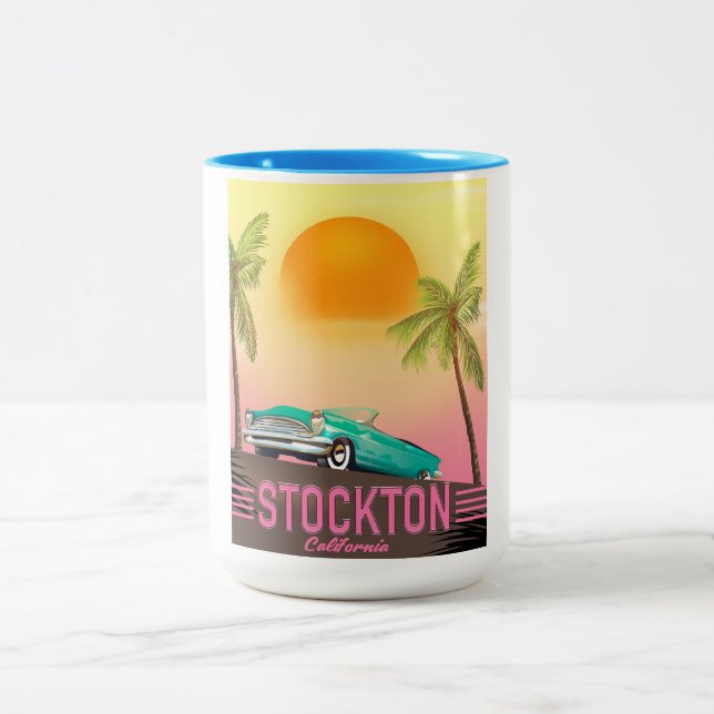 Tasse 2 Couleurs Stockton California USA (Centre)