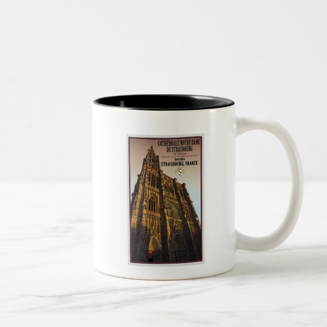 Tasse 2 Couleurs Strasbourg - cathédrale Notre Dame (Droit)