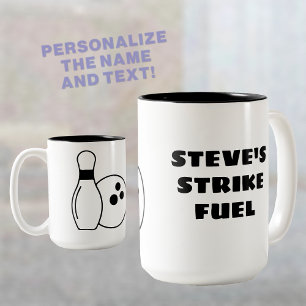 Tasse 2 Couleurs Strike Carburant Bowling Personnalisé