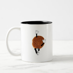 Tasse 2 Couleurs Stroopwafel sautant pour la joie.