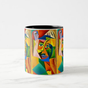 Tasse 2 Couleurs Style Abstrait de cubisme