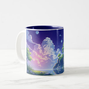 Tasse 2 Couleurs style d'anime paysage bizarre