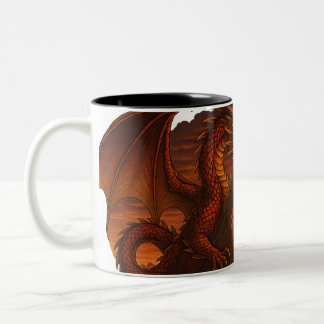 Tasse 2 Couleurs Style de Musique Dragon Rouge