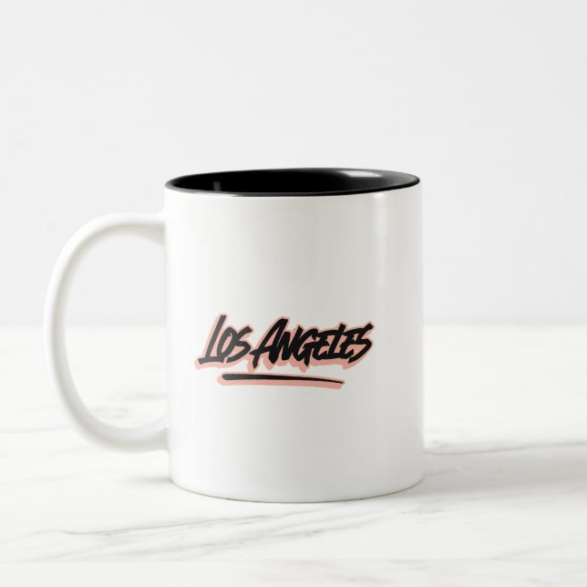 Tasse 2 Couleurs Style Graffiti Los Angeles (Gauche)