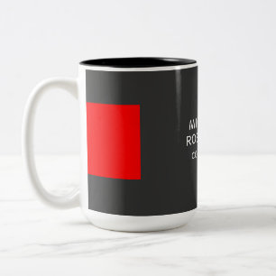 Tasse 2 Couleurs Style gris rouge minimaliste moderne