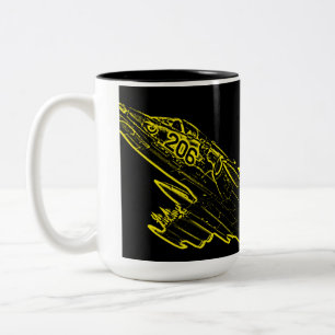 Tasse 2 Couleurs SU 25 Grach Soviet Frogfoot Plane Croquis