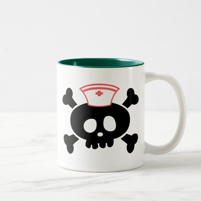 Tasse 2 Couleurs Sucette d'infirmière (Droit)