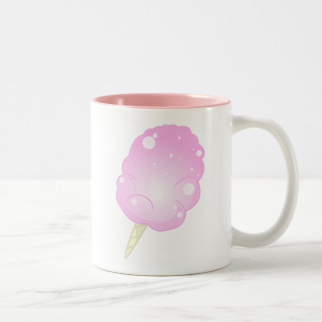 Tasse 2 Couleurs Sucrerie de coton - rose (Droit)