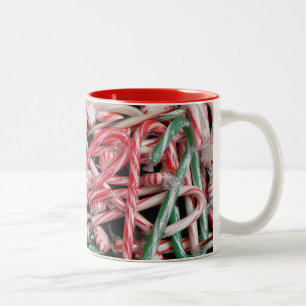 Tasse 2 Couleurs Sucres de canne et menthe de Noël