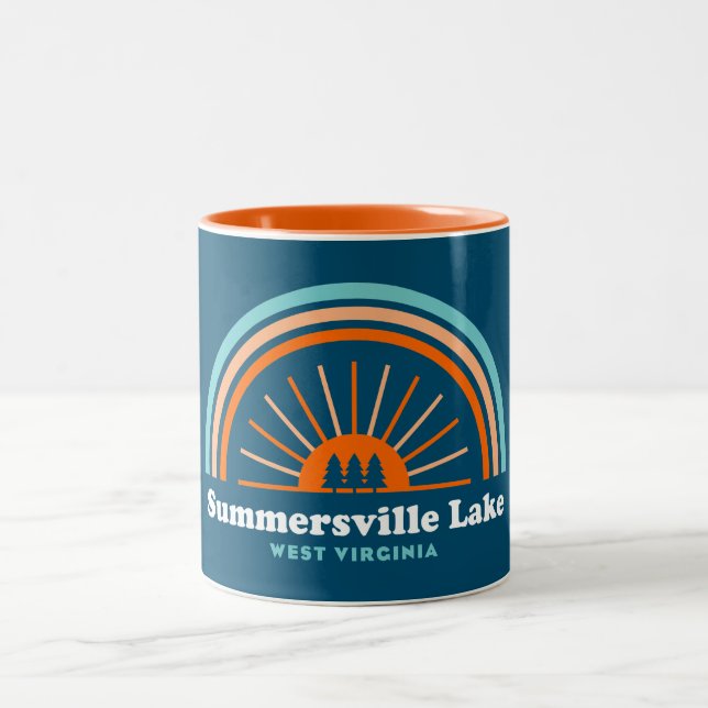 Tasse 2 Couleurs Summersville Lake West Virginie Arc-en-ciel (Centre)