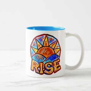 Tasse 2 Couleurs Sun Rise colorée ~ Message d'application