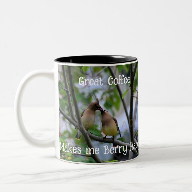 Tasse 2 Couleurs Super café me rend Berry heureux (Gauche)