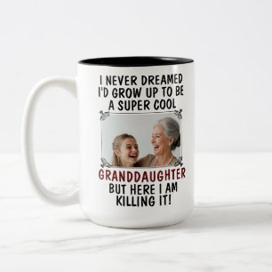 Tasse 2 Couleurs Super Cool Grandgirl Killing It & Custom Photo