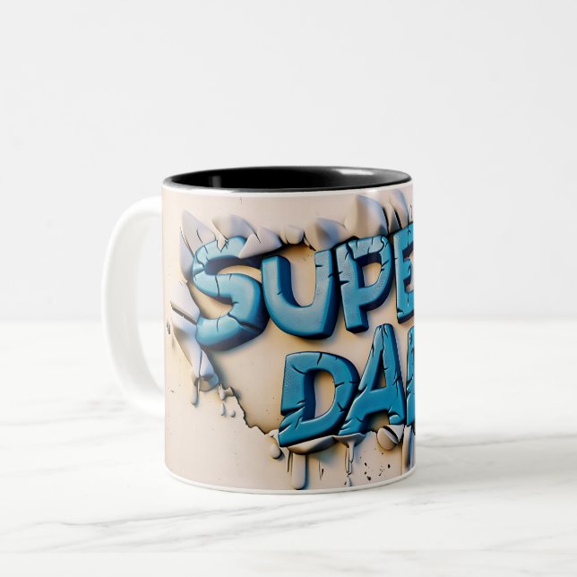 Tasse 2 Couleurs Super dad (Devant gauche)