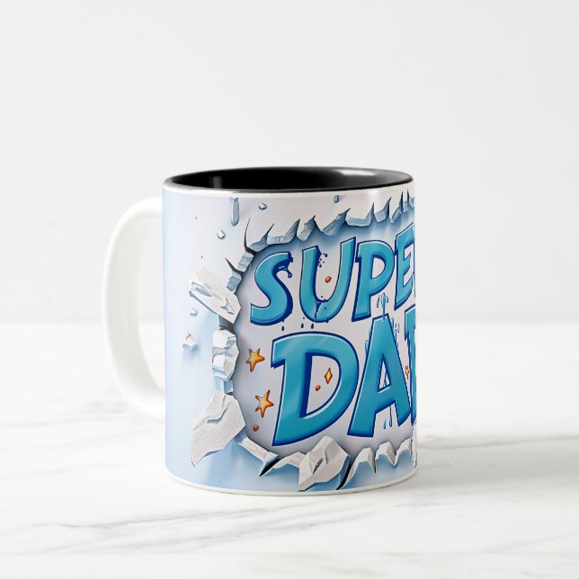 Tasse 2 Couleurs Super dad (Devant gauche)