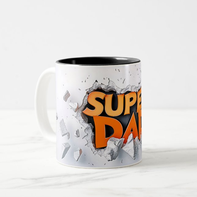 Tasse 2 Couleurs Super dad (Devant gauche)