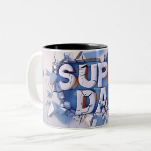 Tasse 2 Couleurs Super dad