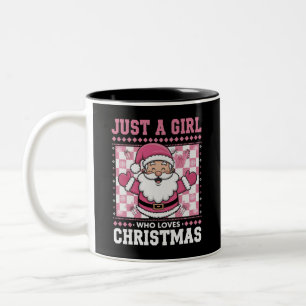 Tasse 2 Couleurs Super Juste Une Fille Qui Aime Noël Noël Noël Père