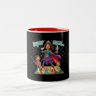 Tasse 2 Couleurs Super Maman Héroïne - Célébration de la Fête des M