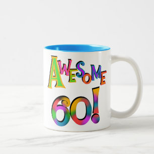 Tasse 2 Couleurs Superbe 60 T-shirts et cadeaux d'anniversaire