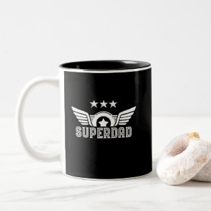 Tasse 2 Couleurs Superdad Superhero Papa Papa Papa Fête des pères