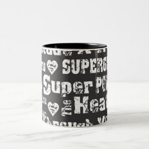 Tasse 2 Couleurs Supergirl a affligé le texte