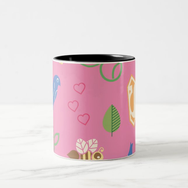 Tasse 2 Couleurs Supergirl Birds & Bees Pink (Centre)