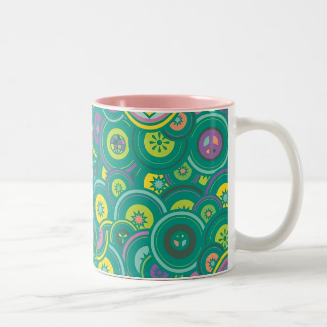 Tasse 2 Couleurs Supergirl Circle Motif vert (Droit)