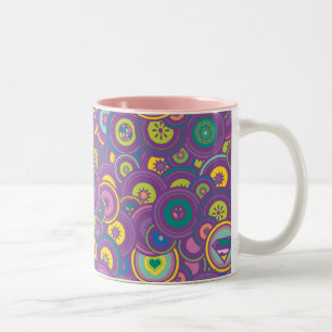 Tasse 2 Couleurs Supergirl Circle Purple Pattern