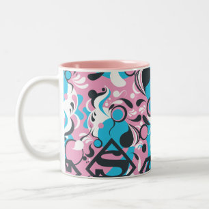 Tasse 2 Couleurs Supergirl Color Splash Swirls Pattern 7