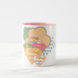 Tasse 2 Couleurs Supergirl Colorful Cloud Logo