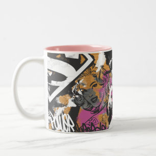 Tasse 2 Couleurs Supergirl Comic Capers Pattern 3