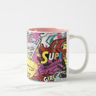 Tasse 2 Couleurs Supergirl Comic Capers Pattern 4