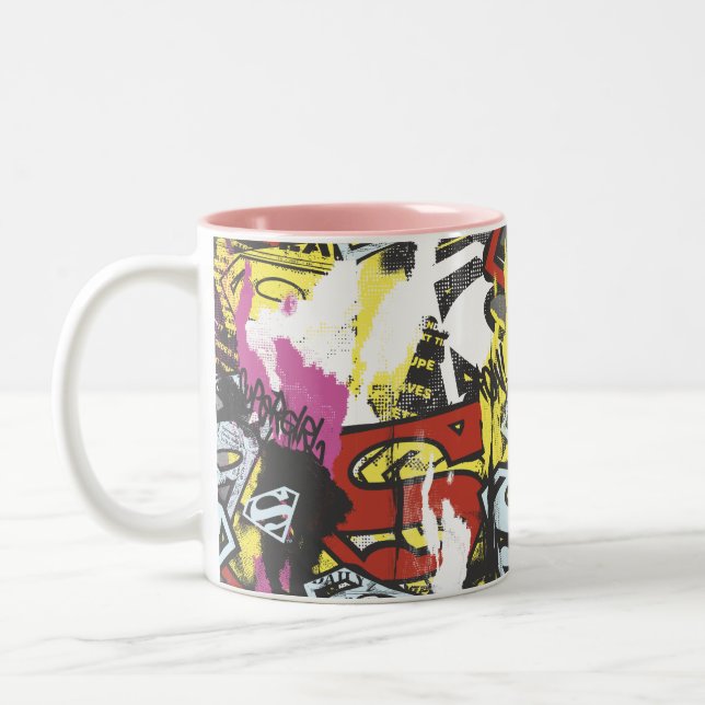 Tasse 2 Couleurs Supergirl Comic Capteurs Motif 7 (Gauche)