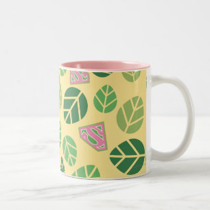 Tasse 2 Couleurs Supergirl Leaf Motif
