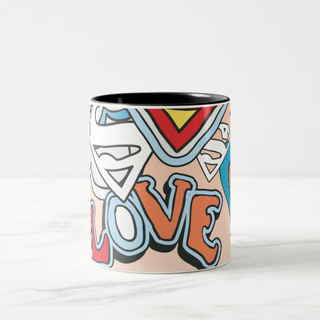 Tasse 2 Couleurs Supergirl Love (Centre)