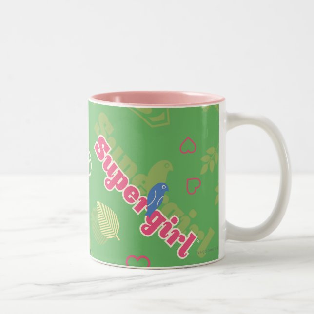 Tasse 2 Couleurs Supergirl Love Motif (Droit)