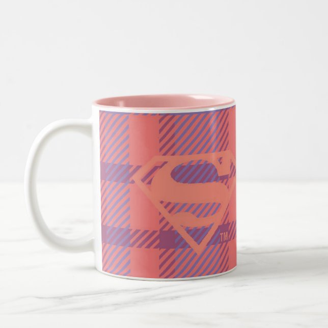 Tasse 2 Couleurs Supergirl Motif rose et violet (Gauche)