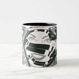 Tasse 2 Couleurs Supergirl noir et blanc