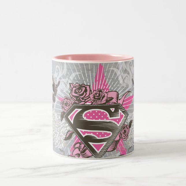 Tasse 2 Couleurs Supergirl Star et Rose (Centre)