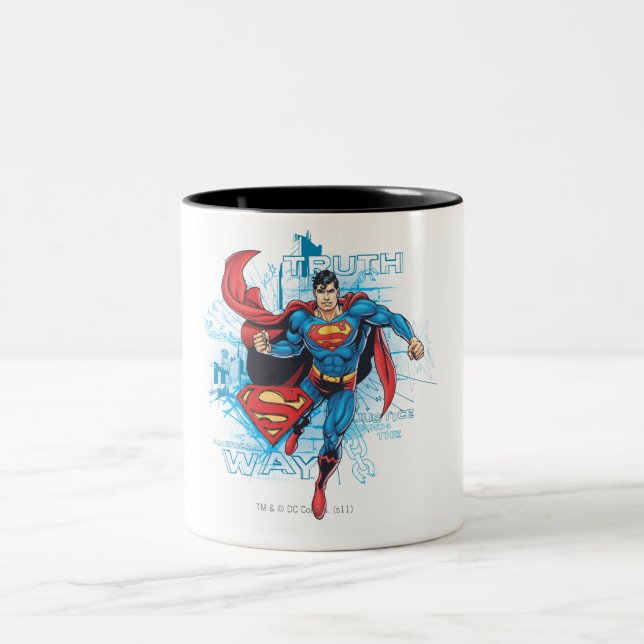 Tasse 2 Couleurs Superman avec logo (Centre)