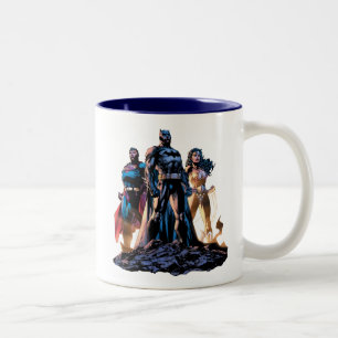 Tasse 2 Couleurs Superman, Batman et Wonder Woman Trinity