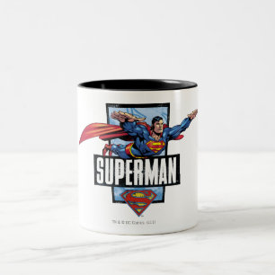 Tasse 2 Couleurs Superman et logo ordonné