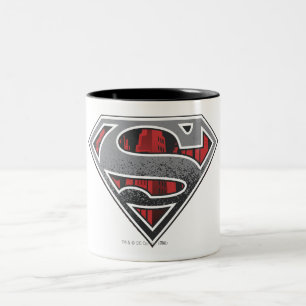 Tasse 2 Couleurs Superman S-Shield  Logo de Grey and Red City