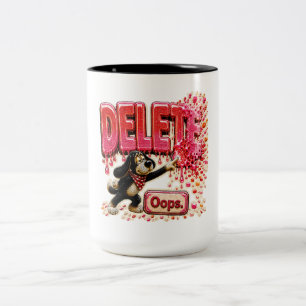 Tasse 2 Couleurs Supprimer T-Shirt Oops Funny Tech pour les program