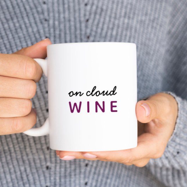 Tasse 2 Couleurs Sur Citation Drôle Du Vin Nuageux (Créateur téléchargé)